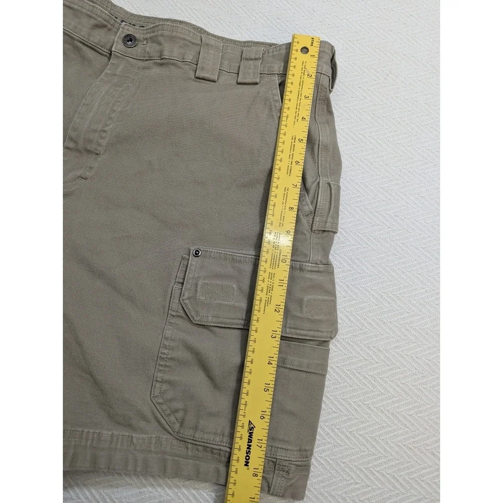 Duluth Cargo Shorts Mens 40 Flex Fire Hose Khaki Relaxed Fit Work Hidden Pockets